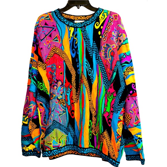 COOGI Other - COOGI Australia Multi Color Crew Neck Sweater Large Vintage